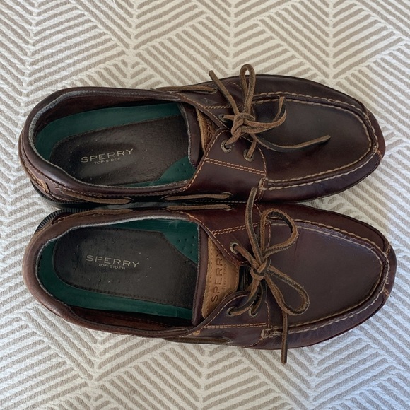 Mens Sperry leather loafers size 10.5 wide main image 8